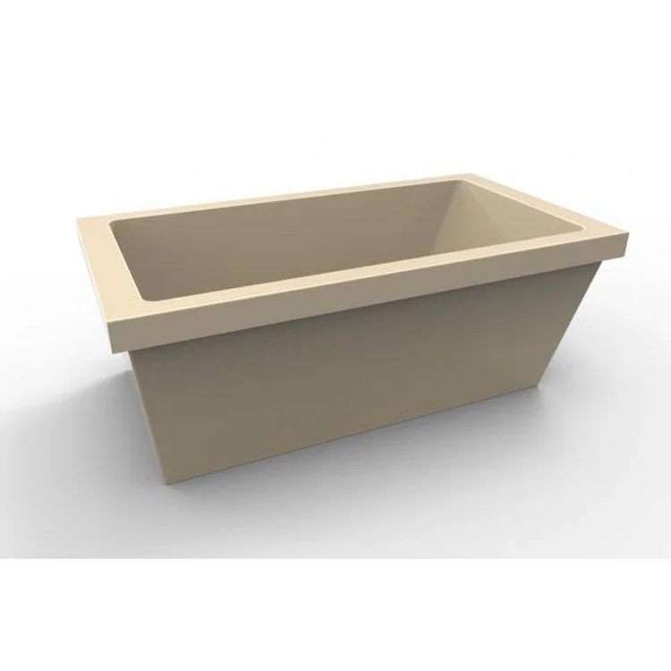 Air Tub Designer Collection Lucy Freestanding Bone Rectangle Acrylic 66 x 36 x 23-1/2 Inch