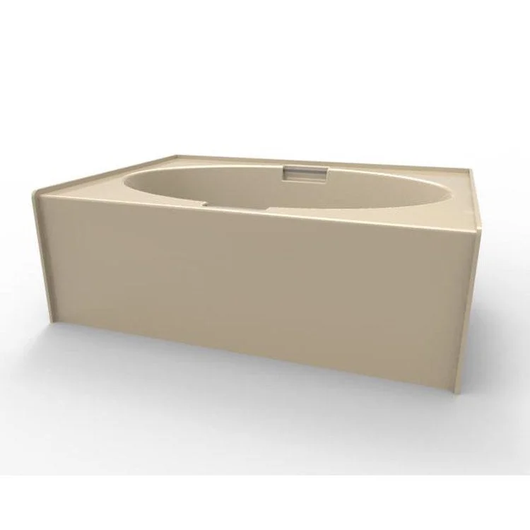 Air Tub Studio Collection Marie Alcove Right Drain Bone Rectangle 6 Jet Acrylic 60 x 42 x 20 Inch