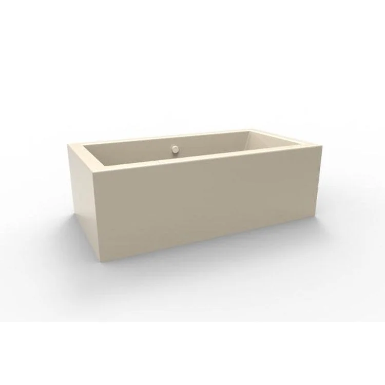 Air Tub Designer Collection Chagall Freestanding Biscuit Rectangle Acrylic 66 x 32 x 24 Inch