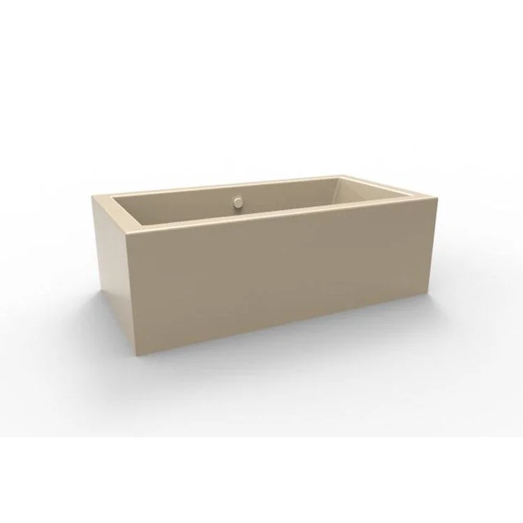 Air Tub Designer Collection Chagall Freestanding Bone Rectangle Acrylic 66 x 32 x 24 Inch