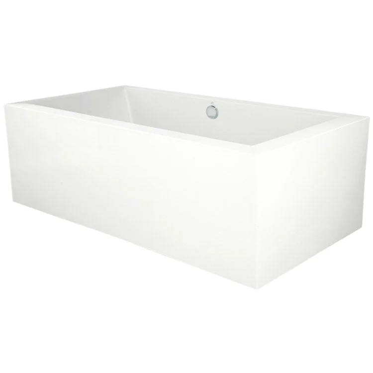 Air Tub Designer Collection Chagall Freestanding White Rectangle Acrylic 72 x 38 x 24 Inch