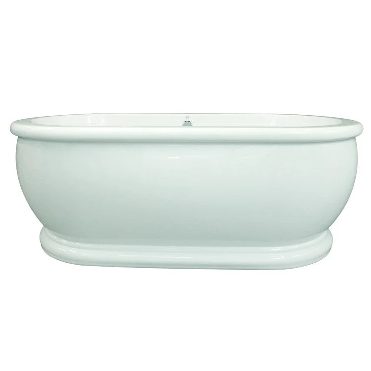 Air Tub Designer Collection Domingo Freestanding White Oval Acrylic 66 x 36 x 24 Inch