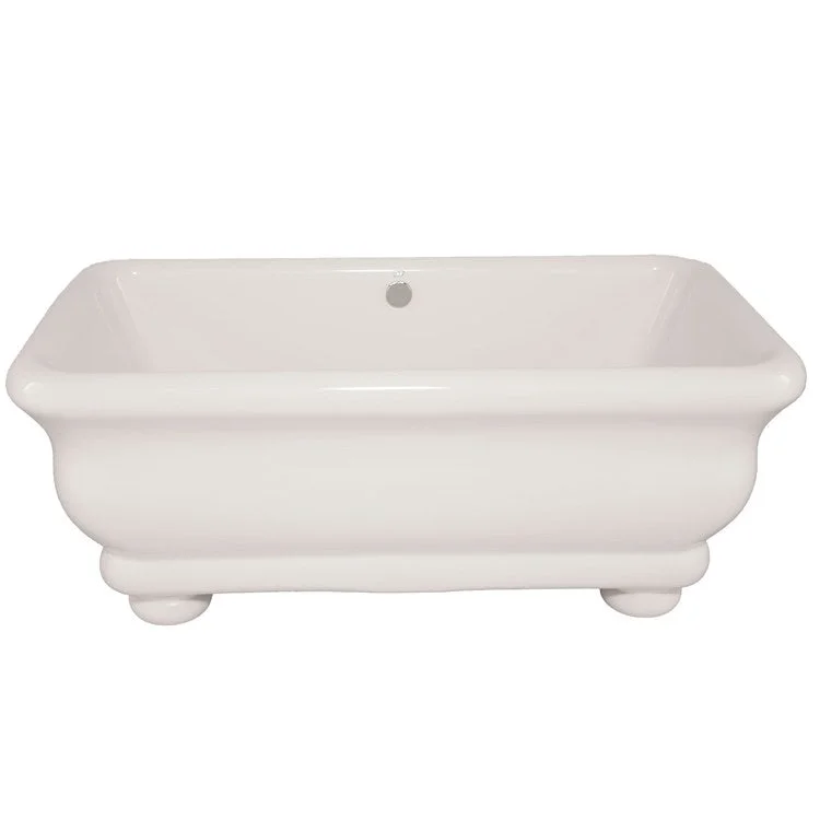 Air Tub Designer Collection Donatello Freestanding White Rectangle Acrylic 66 x 36 x 27 Inch