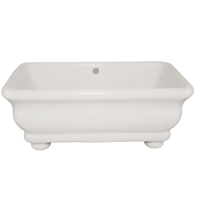 Air Tub Designer Collection Donatello Freestanding White Rectangle Acrylic 70 x 36 x 27 Inch