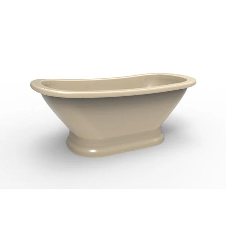 Air Tub Ston Collection Mitra Freestanding Biscuit Oval Hydroluxe SS 72 x 38 x 25-1/4 Inch