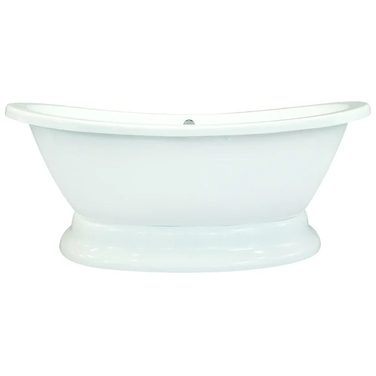 Air Tub Ston Collection Mitra Freestanding White Oval Hydroluxe SS 72 x 38 x 25-1/4 Inch