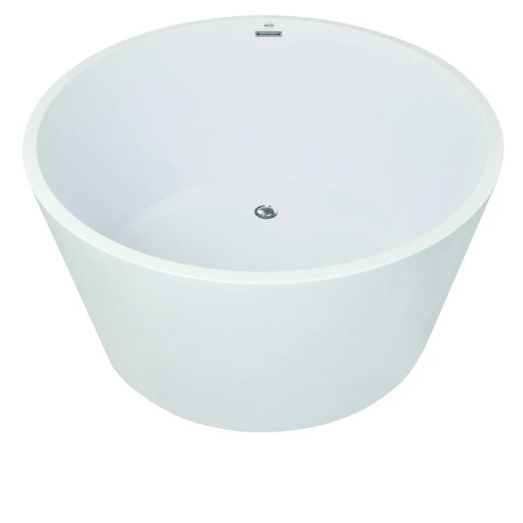 Air Tub Metro Collection Mizu Freestanding Biscuit Round Hydroluxe SS 52 x 52 x 27 Inch