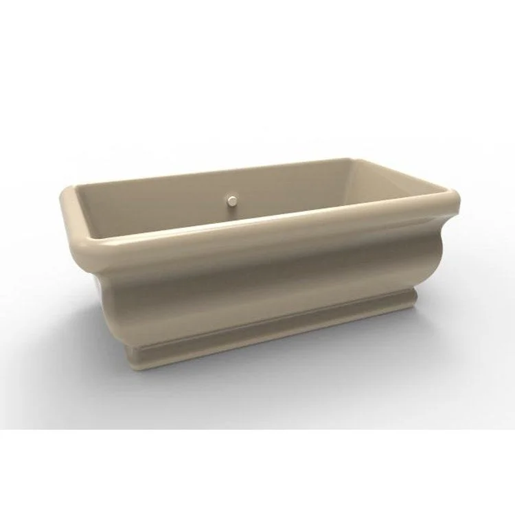 Air Tub Designer Collection Michelangelo Freestanding Bone Rectangle Acrylic 66 x 36 x 23 Inch