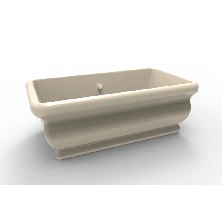 Air Tub Designer Collection Michelangelo Freestanding Biscuit Rectangle Acrylic 70 x 36 x 23 Inch