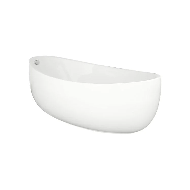 Air Tub Designer Collection Picasso Freestanding White Oval Acrylic 72 x 40 x 27 Inch