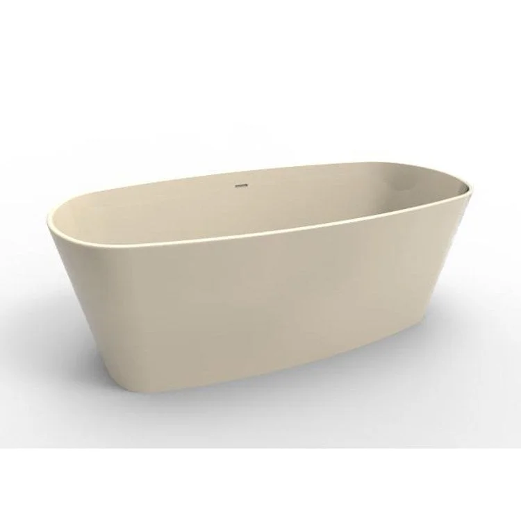 Air Tub Metro Collection Newbury Freestanding Biscuit Oval Hydroluxe SS 66 x 31 x 24-1/2 Inch