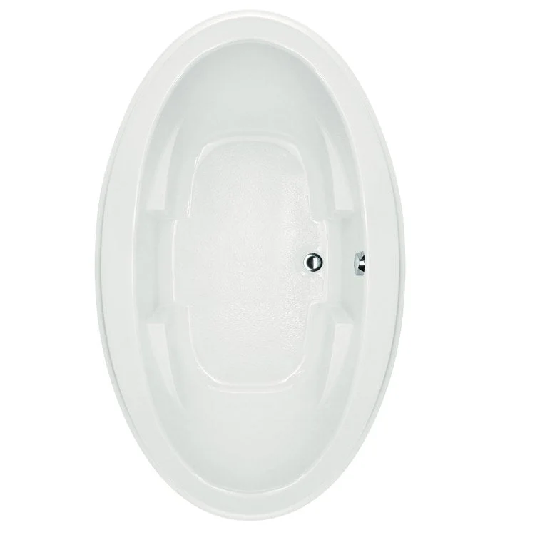 Air Tub Designer Collection Nina Freestanding White Oval 8 Jet Acrylic 72 x 44 x 22 Inch