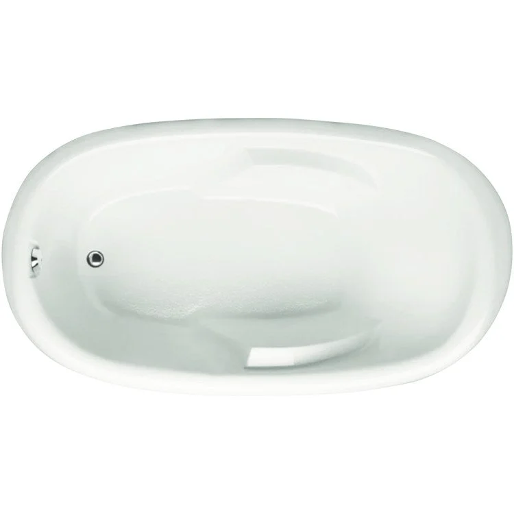 Air Tub Ston Collection Quartz Drop-In Almond Oval Hydroluxe SS 63 x 33 x 22-1/2 Inch