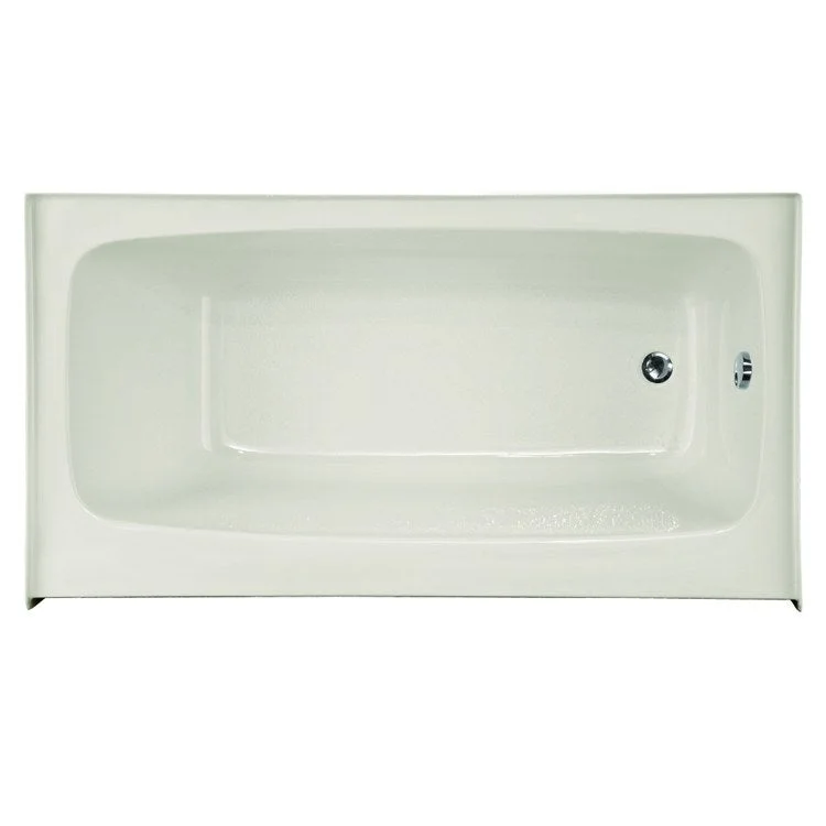 Air Tub Studio Collection Regan Skirt and Flange Right Drain Biscuit Rectangle 6 Jet Acrylic 54 x 36 x 17 Inch