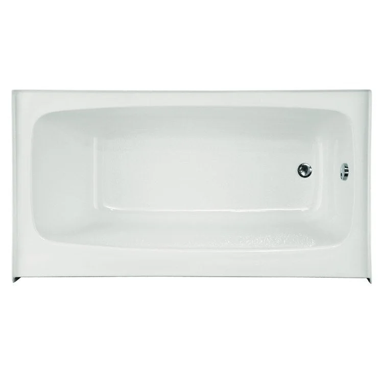 Air Tub Studio Collection Regan Skirt and Flange Right Drain White Rectangle 6 Jet Acrylic 54 x 36 x 17 Inch