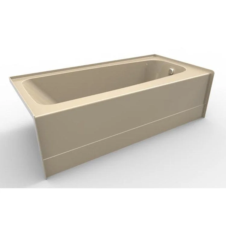 Air Tub Studio Collection Regan Skirt and Flange Left Drain Bone Rectangle 6 Jet Acrylic 60 x 36 x 18 Inch