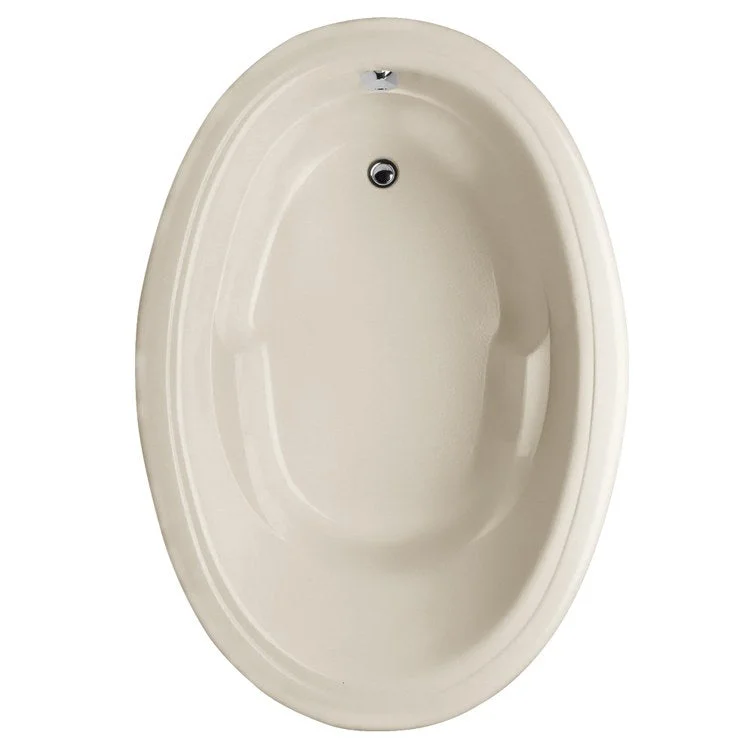 Air Tub Designer Collection Riley Drop-In Biscuit Oval 6 Jet Acrylic 60 x 41-1/2 x 20 Inch