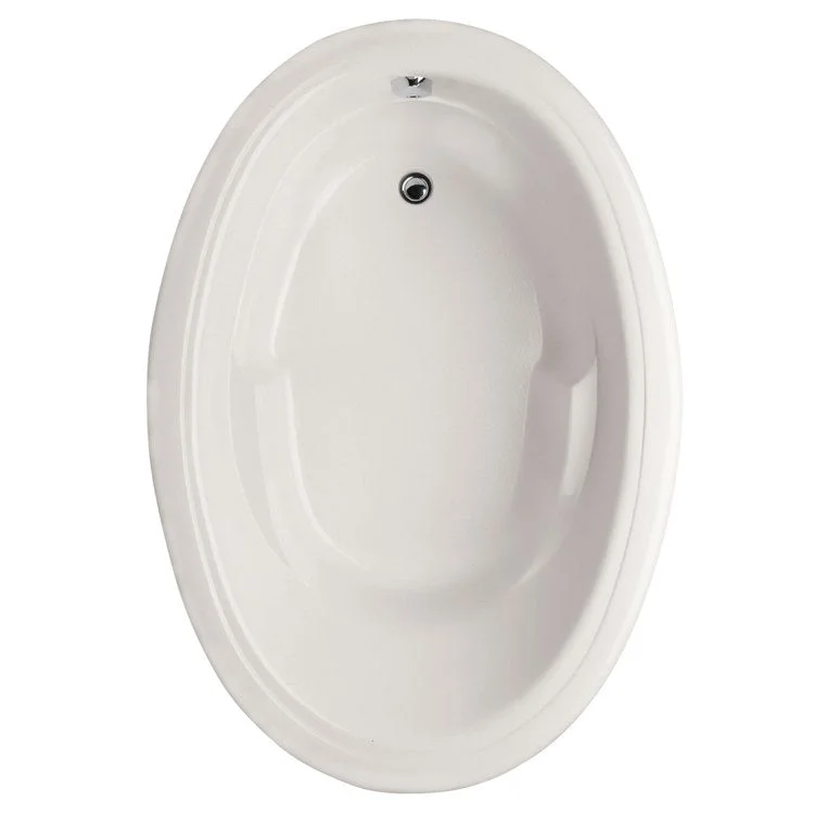 Air Tub Designer Collection Riley Drop-In White Oval 6 Jet Acrylic 60 x 41-1/2 x 20 Inch