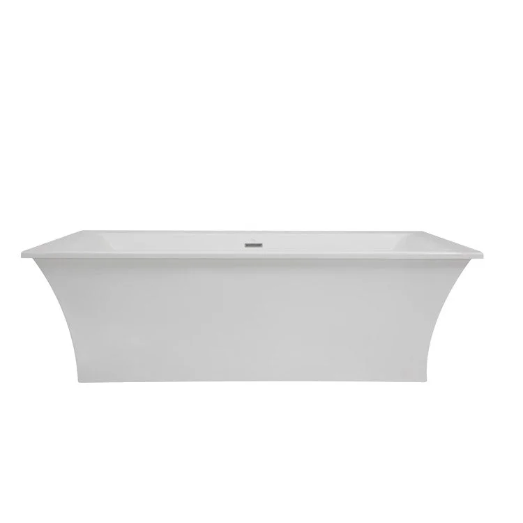 Air Tub Studio Collection Charlize Freestanding Biscuit Rectangle Acrylic 70 x 36 x 19 Inch