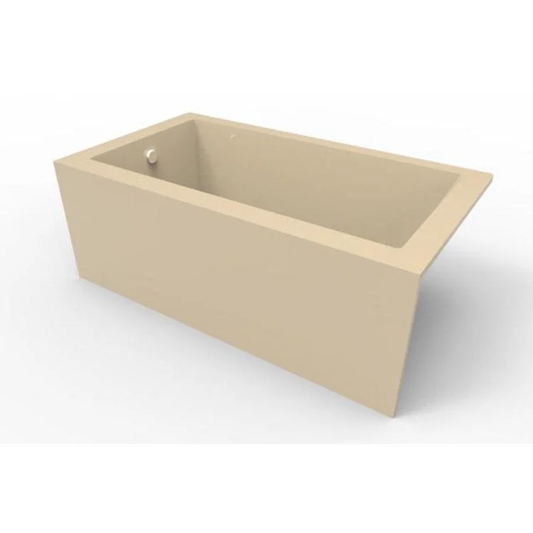 Air Tub Studio Collection Shannon Alcove Left Drain Bone Rectangle 6 Jet Acrylic 60 x 30 x 20 Inch