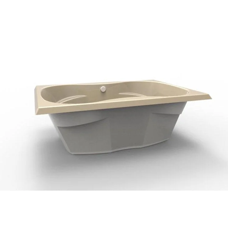 Air Tub Studio Collection Studio Hourglass Drop-In Bone Rectangle 6 Jet Acrylic 60 x 42 x 20 Inch