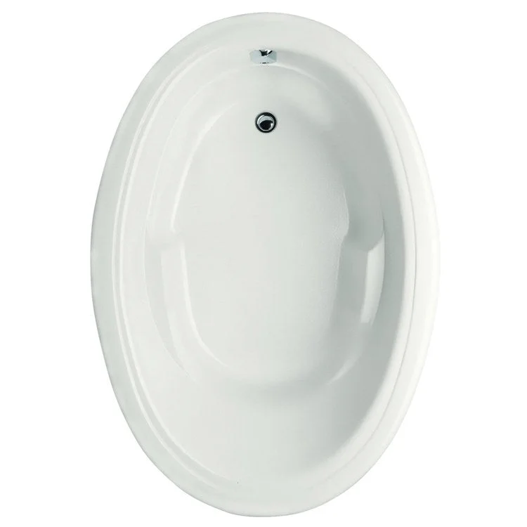 Air Tub Studio Collection Studio Oval Drop-In White Oval 6 Jet Acrylic 60 x 41-1/2 x 20 Inch