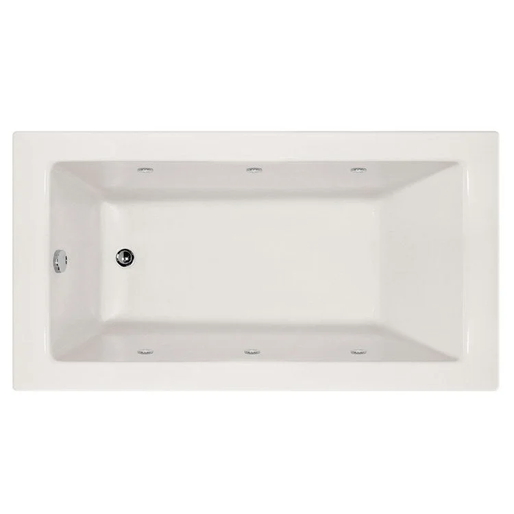 Air Tub Designer Collection Sydney Alcove Left Drain White Rectangle 6 Jet Acrylic 60 x 30 x 20 Inch