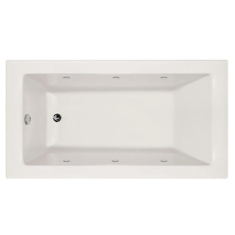 Air Tub Designer Collection Sydney Alcove Left Drain White Rectangle 6 Jet Acrylic 60 x 30 x 17 Inch