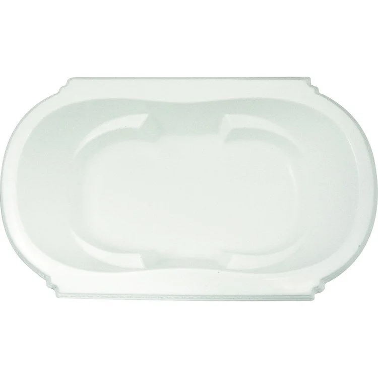 Air Tub Ston Collection Topaz Drop-In White Oval 6 Jet Hydroluxe SS 69 x 48 x 20 Inch