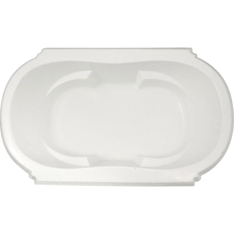 Soaking Tub Ston Collection Topaz 74 x 45 Inch Drop-In Tub Only Center Almond Hydroluxe SS