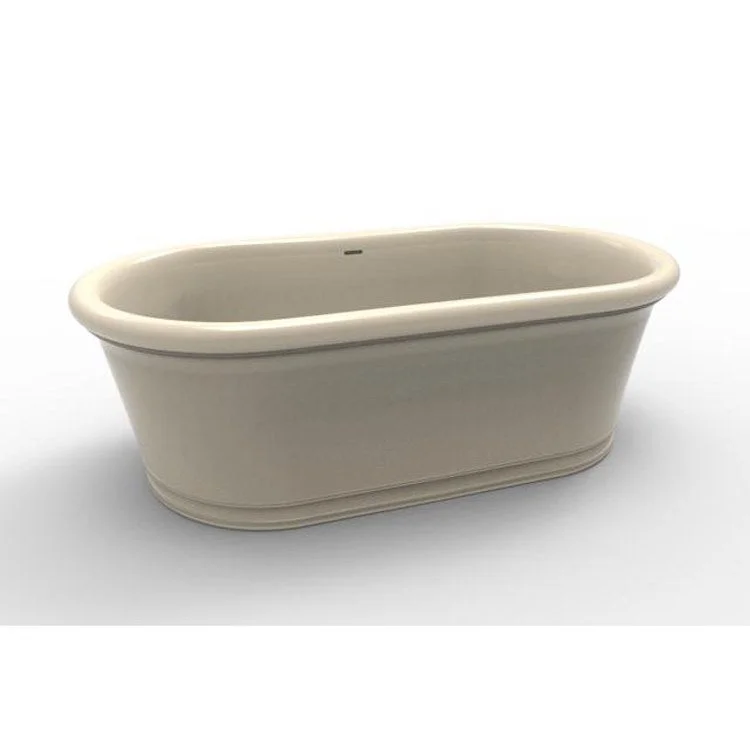 Air Tub Metro Collection Tribeca Freestanding Biscuit Oval Hydroluxe SS 67-1/2 x 35-1/2 x 22 Inch