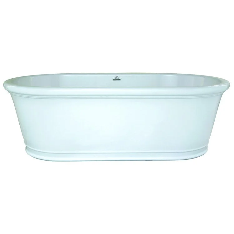 Air Tub Metro Collection Tribeca Freestanding White Oval Hydroluxe SS 67-1/2 x 35-1/2 x 22 Inch