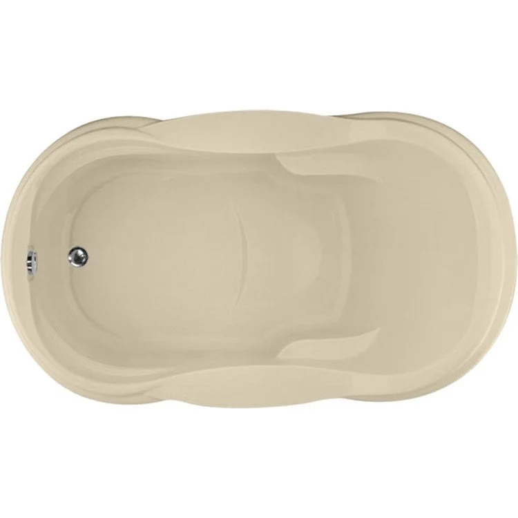 Air Tub Designer Collection Vanessa Drop-In Bone Oval 6 Jet Acrylic 72-1/2 x 42 x 23 Inch