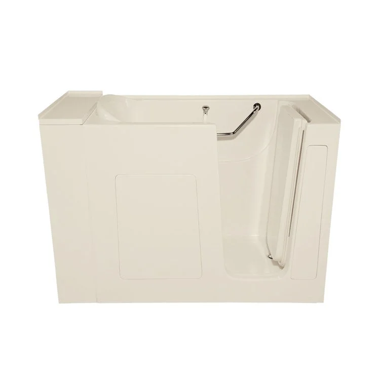 Air Tub Designer Collection Walk-In Freestanding Left Drain Biscuit Rectangle 8 Jet Acrylic 52 x 29-3/4 x 40 Inch