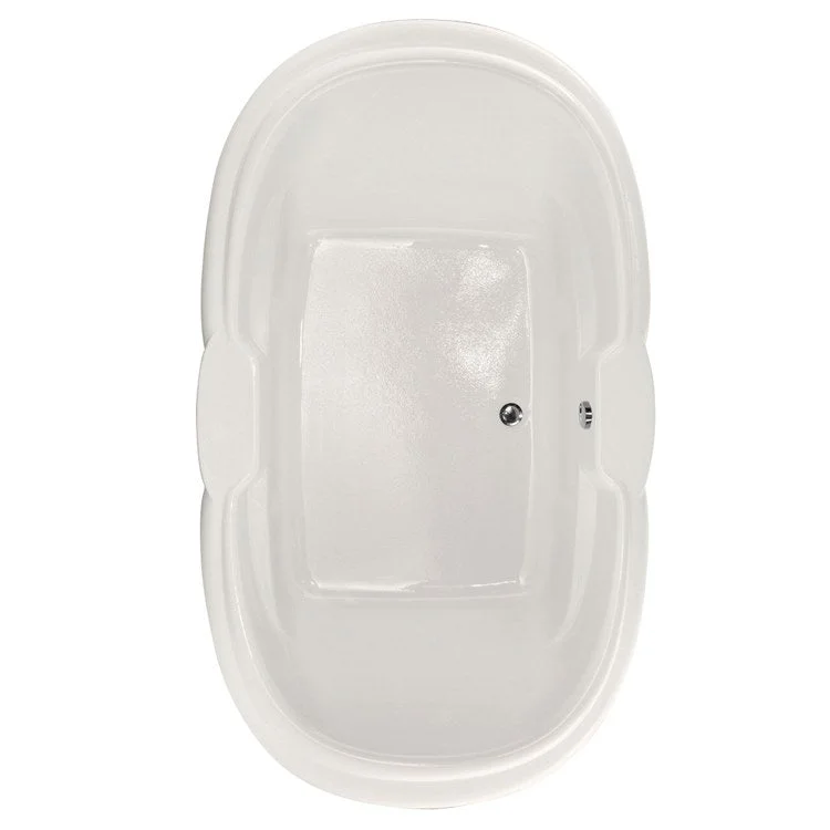 Air Tub Designer Collection Yvette Drop-In White Oval 8 Jet Acrylic 72 x 41-3/4 x 23 Inch