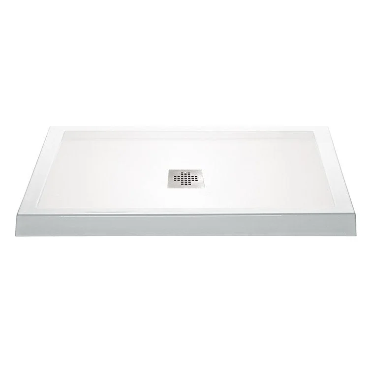 Shower Base Multi Threshold White 36 x 32 Inch Acrylic