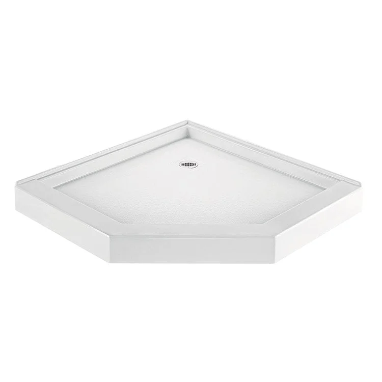 Shower Base Neo Angle White 38 x 38 Inch Acrylic