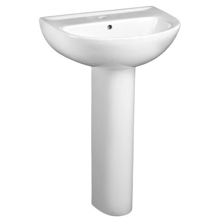 Evolution 22"W Pedestal Sink and Base for Single Hole Faucet