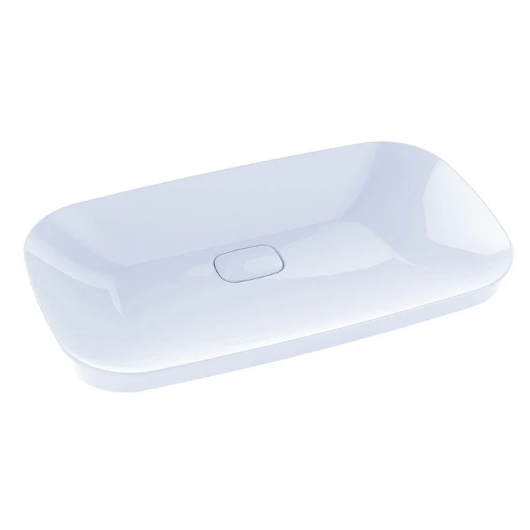 Lavatory Neorest Kiwami 29-3/8 x 17-5/8 Inch Semi-Recessed Vessel CeFiONtect Glaze Cotton Less Overflow ADA Rectangle