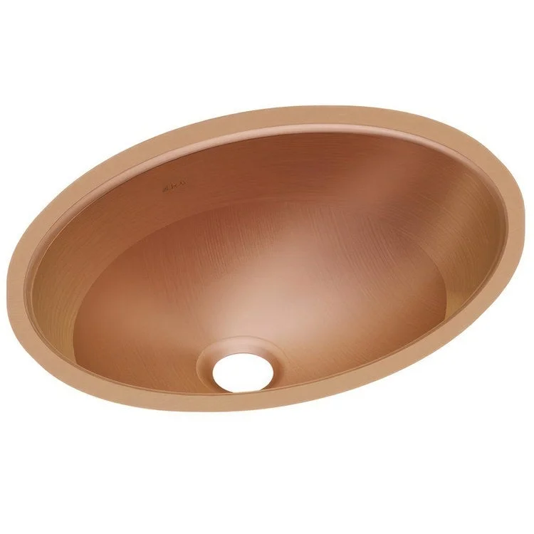 Lavatory Sink CuVerro 18 x 14 Inch Round ADA Lustrous Satin