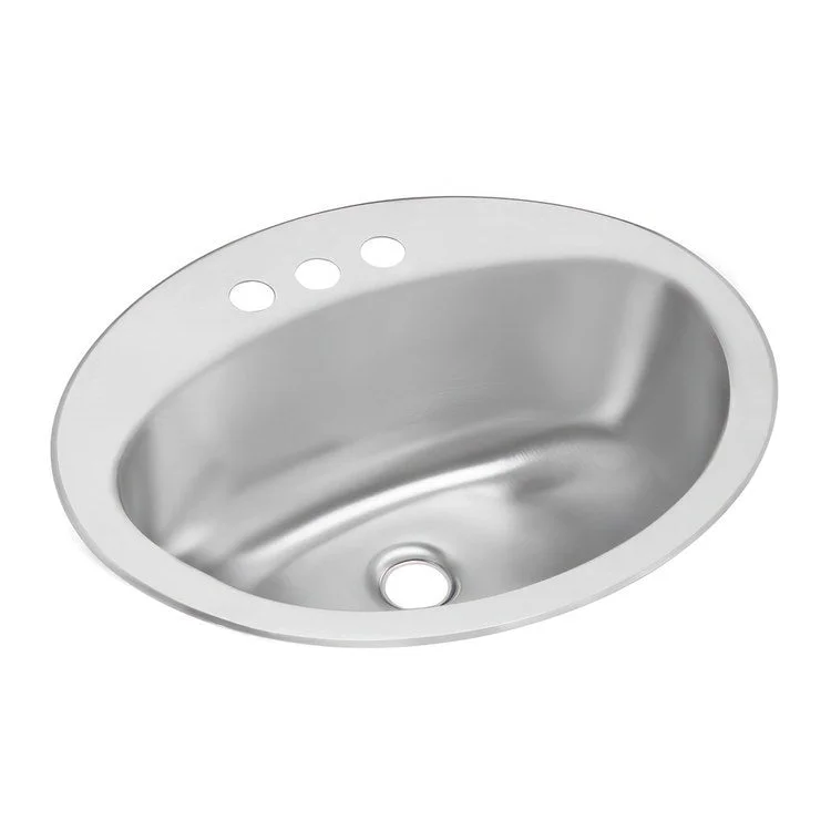 Lavatory Sink Asana 20.5 x 16.5 Inch Oval ADA Lustrous Satin LKF293 Overflow Assembly