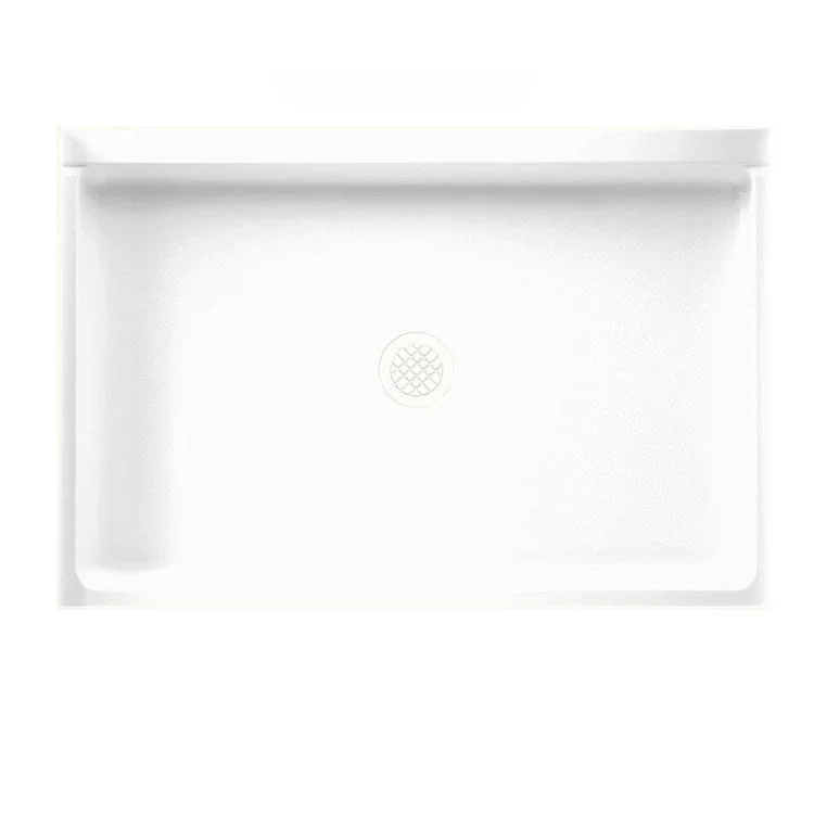 Shower Base Swanstone Rectangular Tahiti White 32 x 48 Inch Swanstone Center Molded-In FitFlo Drain