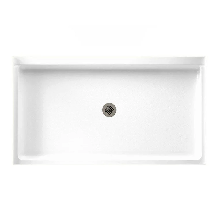 Shower Base Swanstone Rectangular White 32 x 60 Inch Swanstone Center Molded-In FitFlo Drain