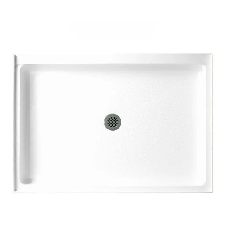 Shower Base Swanstone Rectangular White 34 x 42 Inch Swanstone Center Molded-In FitFlo