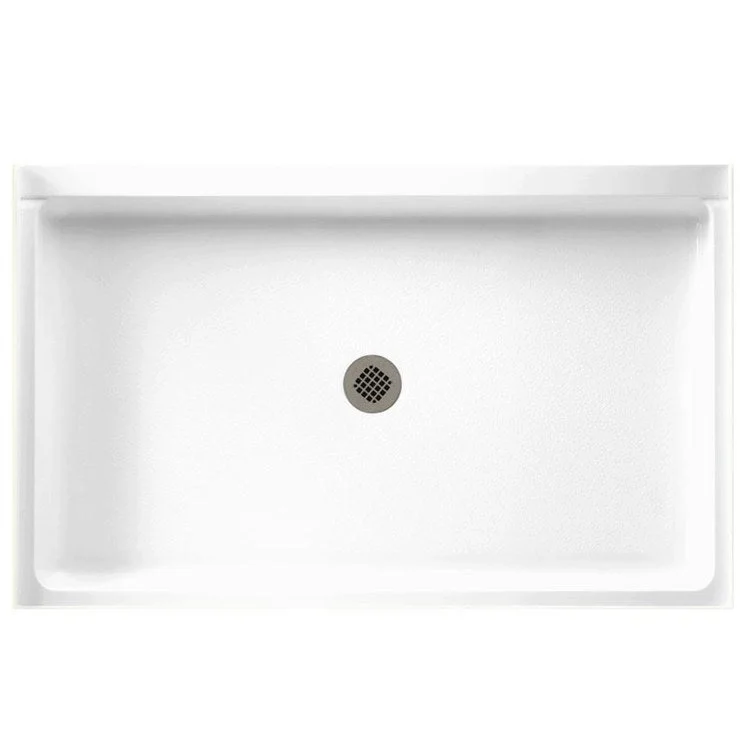 Shower Base Swanstone Rectangular White 34 x 54 Inch Swanstone Center Molded-In FitFlo