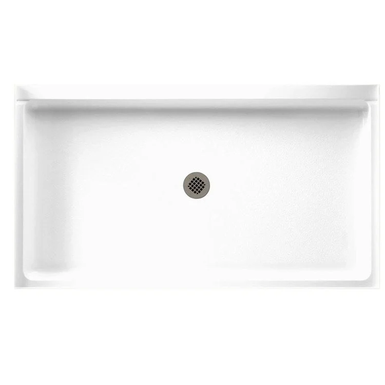 Shower Base Swanstone Rectangular Bisque 34 x 60 Inch Swanstone Center Molded-In FitFlo