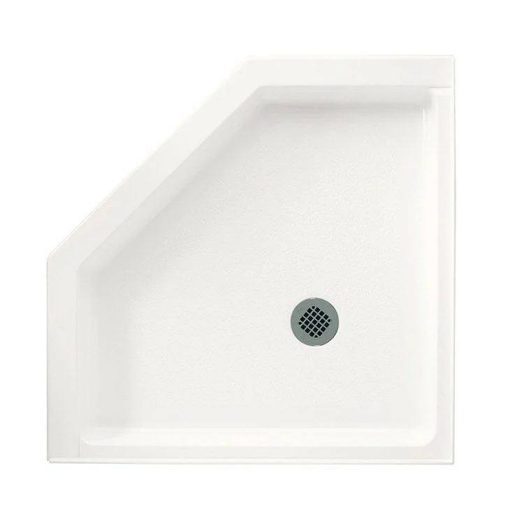 Shower Base Swanstone Neo-Angle White 36 Inch Swanstone Center