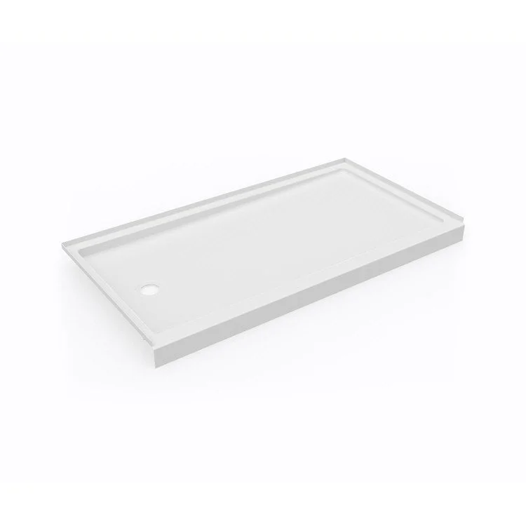 Shower Base Swanstone Alcove Retrofit Rectangular White 32 x 60 Inch Swanstone Left Drain