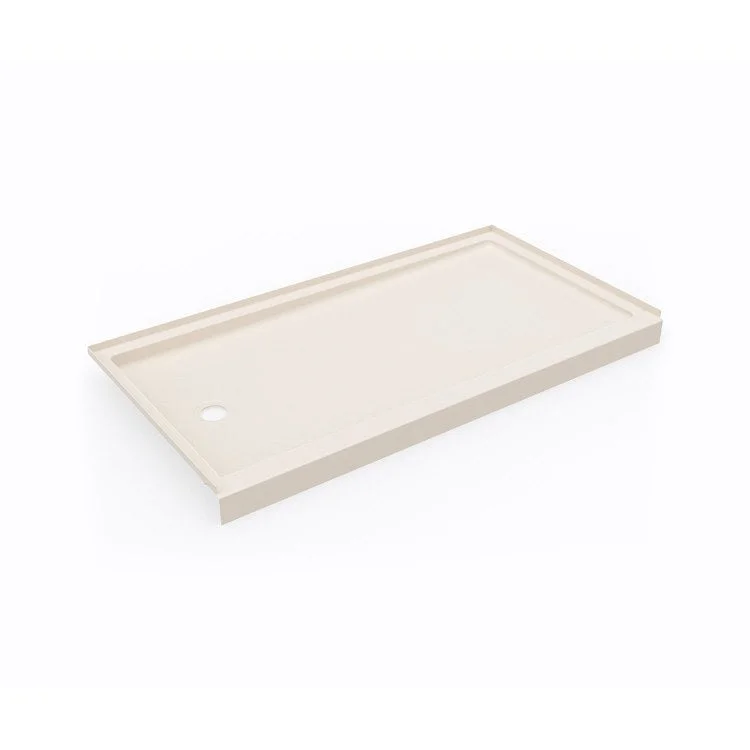 Shower Base Swanstone Alcove Retrofit Rectangular Tahiti White 32 x 60 Inch Swanstone Left Drain