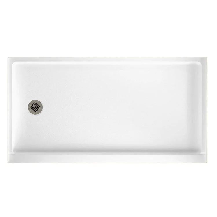 Shower Base Swanstone Alcove Retrofit Rectangular Arctic Granite 32 x 60 Inch Swanstone Left Drain